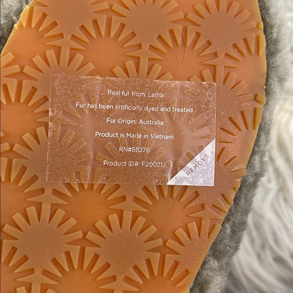 UGG Women's Fluff Yeah Slide Slipper 1095119 Burnt Olive Real Fur Lamb Sz. 9 NEW - Picture 11 of 15